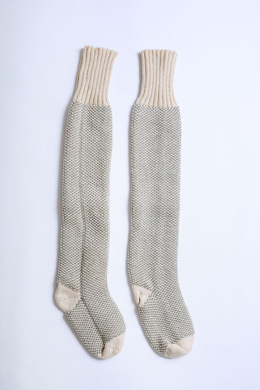 Knee High Knitted Lounge Socks