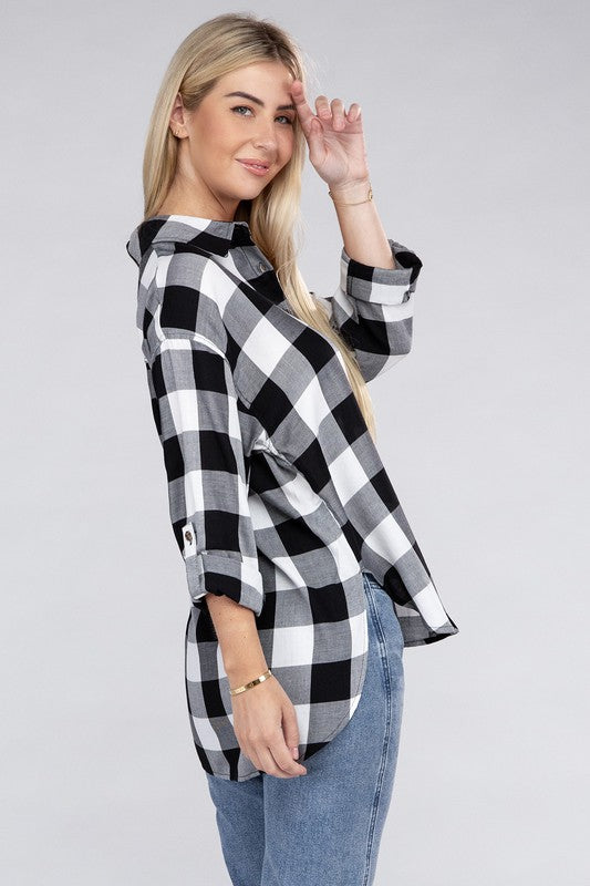 Ambiance Classic Plaid Flannel Shirt