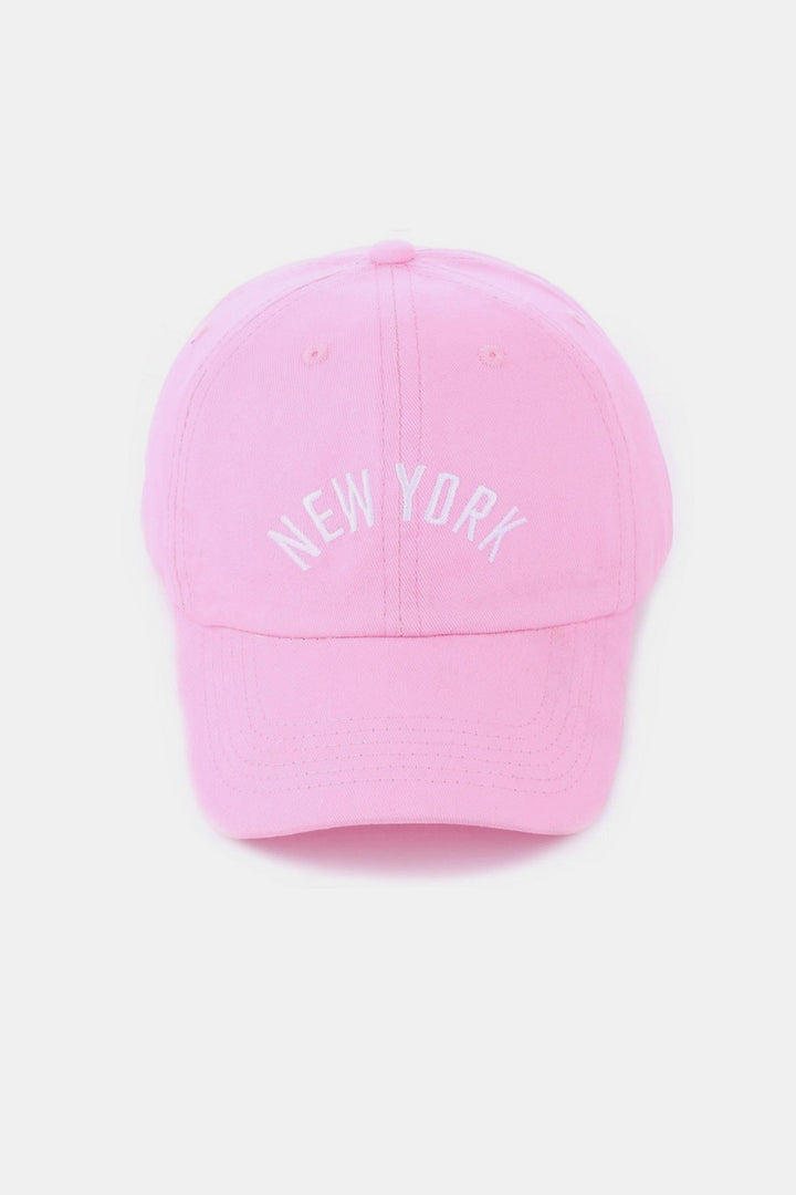 Zenana Paris New York London Embroidered City Baseball Cap