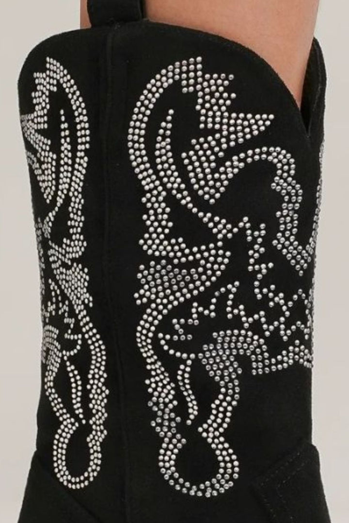 Beast Fashion Rhinestone Detail Point Toe Boots - Boho Soho