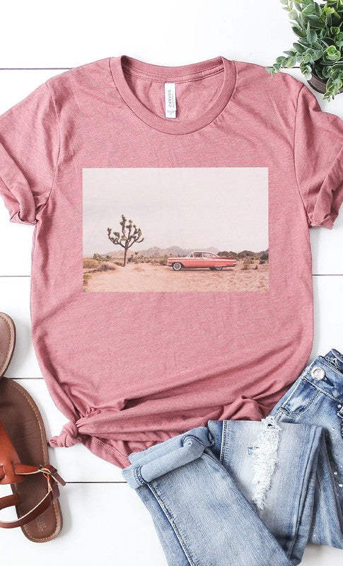 Desert Car Scene Graphic Tee