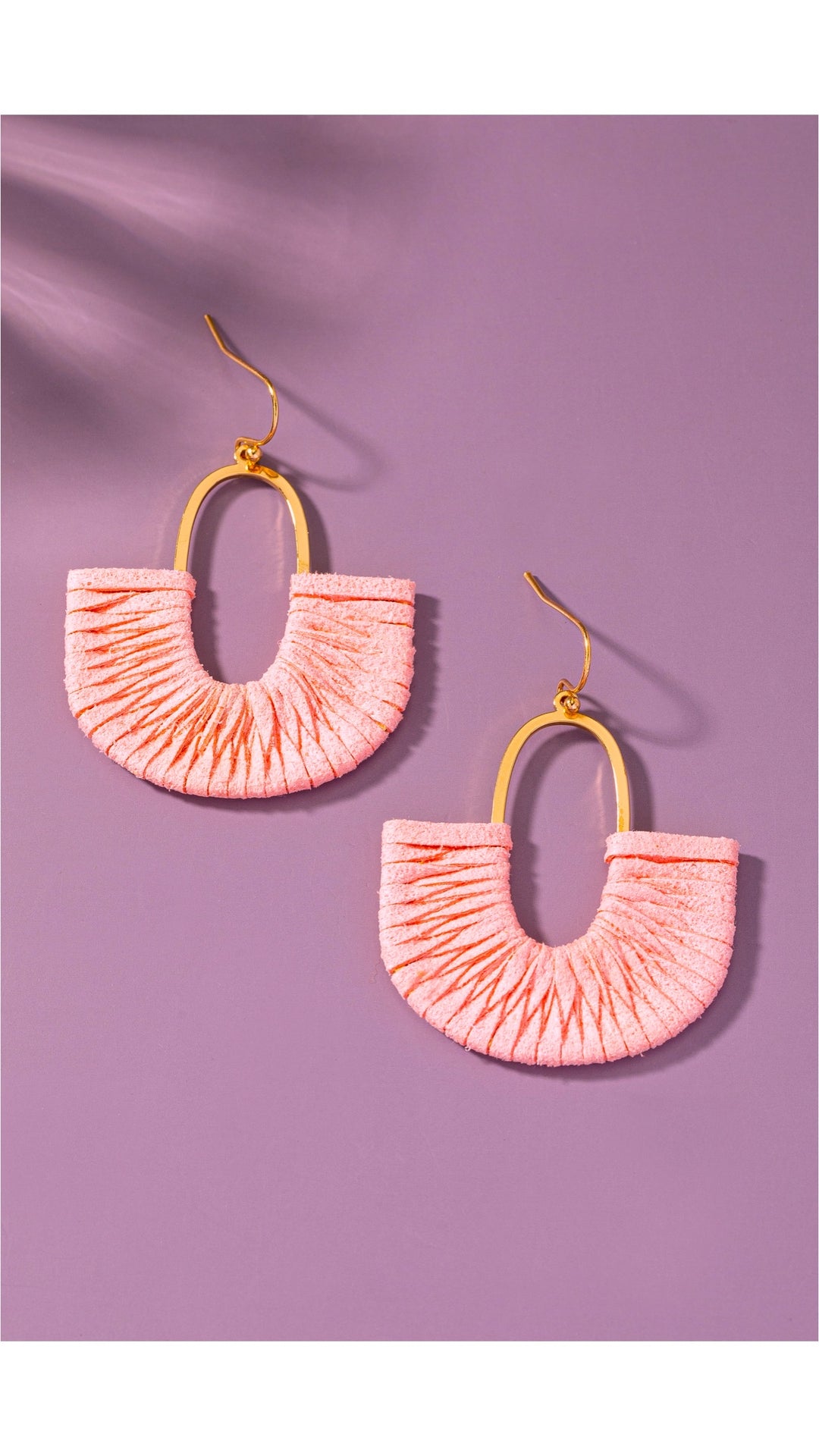 Suede Wrapped Drop Earrings - Boho Soho