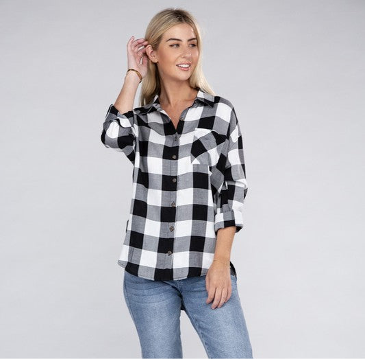 Ambiance Classic Plaid Flannel Shirt