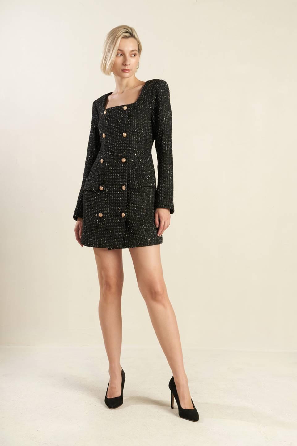 FLYING Tomato HEART UNBOUND TWEED MINI DRESS