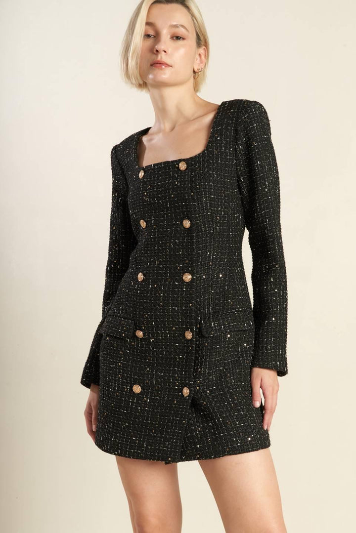 FLYING Tomato HEART UNBOUND TWEED MINI DRESS