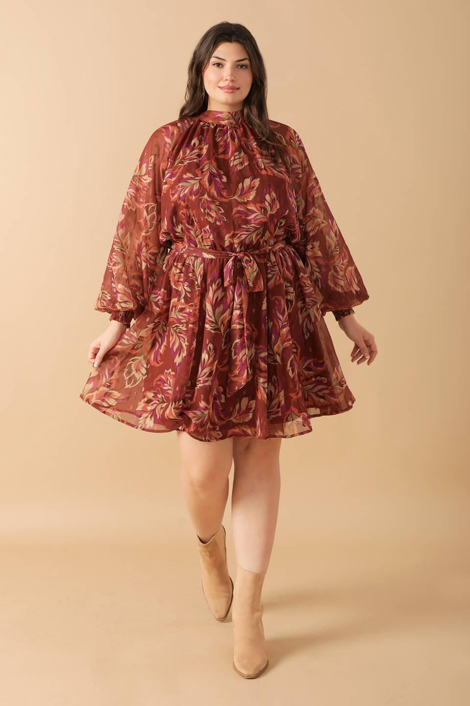 FLYING TOMATO ARTISTIC ESSENCE WOVEN MINI DRESS