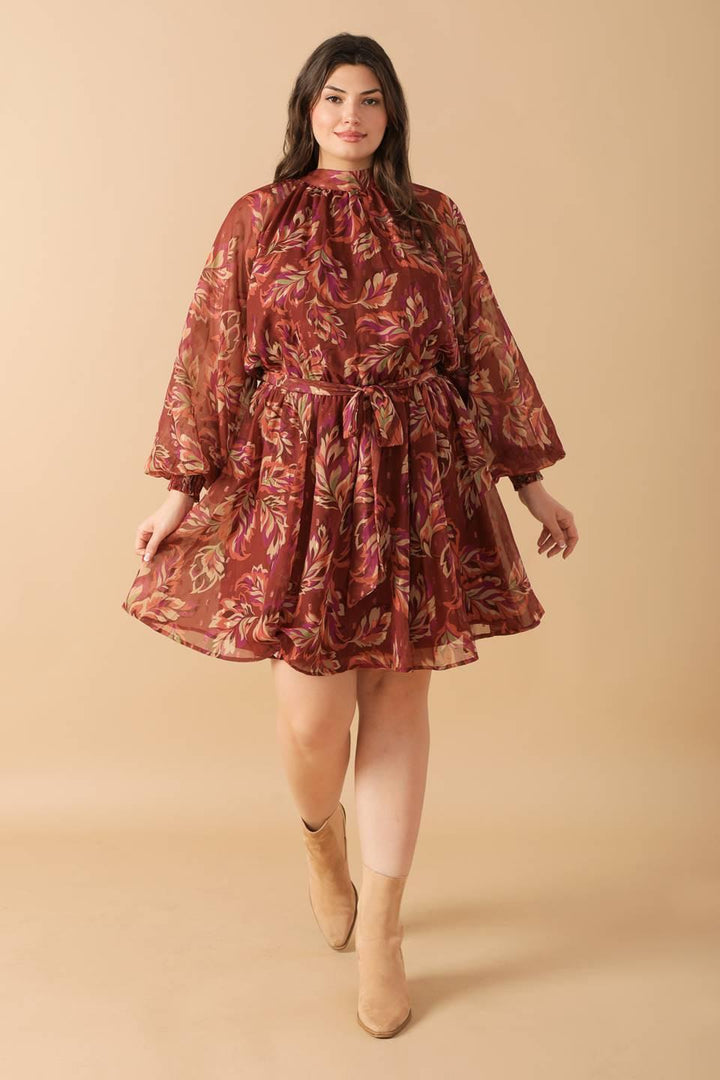 FLYING TOMATO ARTISTIC ESSENCE WOVEN MINI DRESS