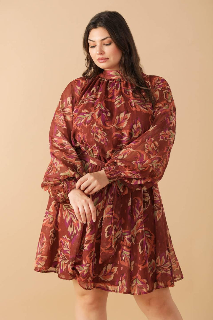 FLYING TOMATO ARTISTIC ESSENCE WOVEN MINI DRESS