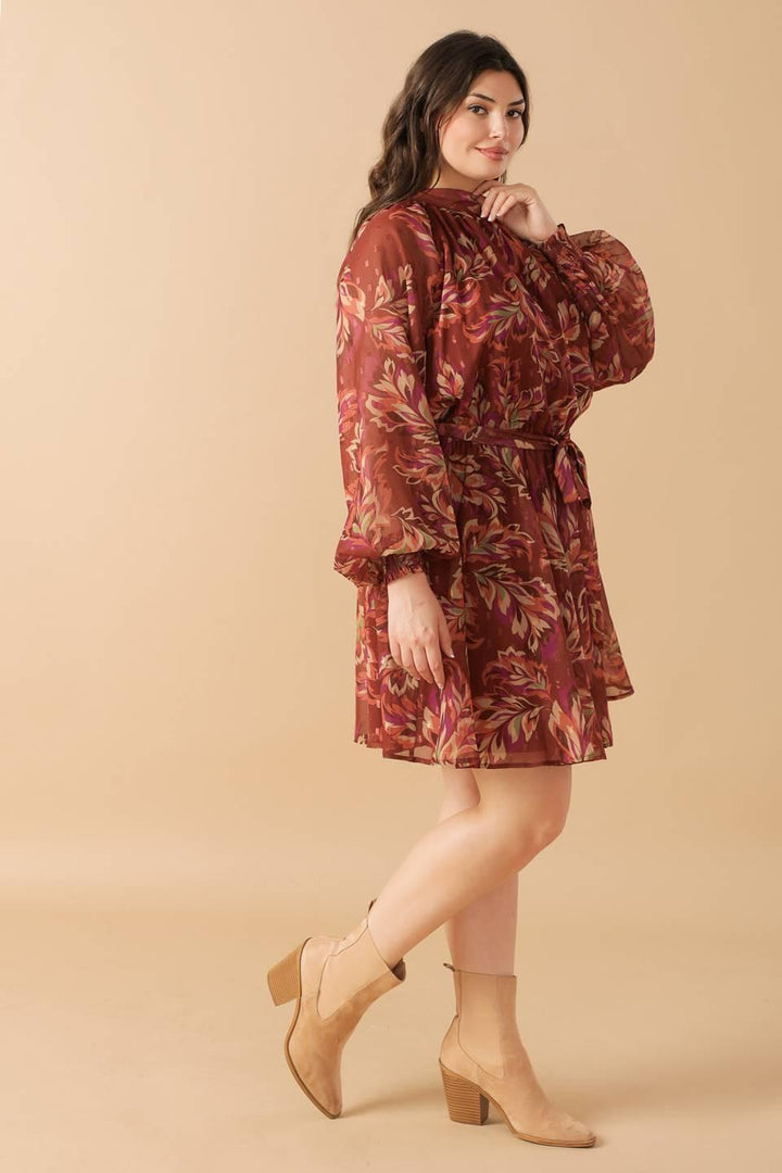 FLYING TOMATO ARTISTIC ESSENCE WOVEN MINI DRESS
