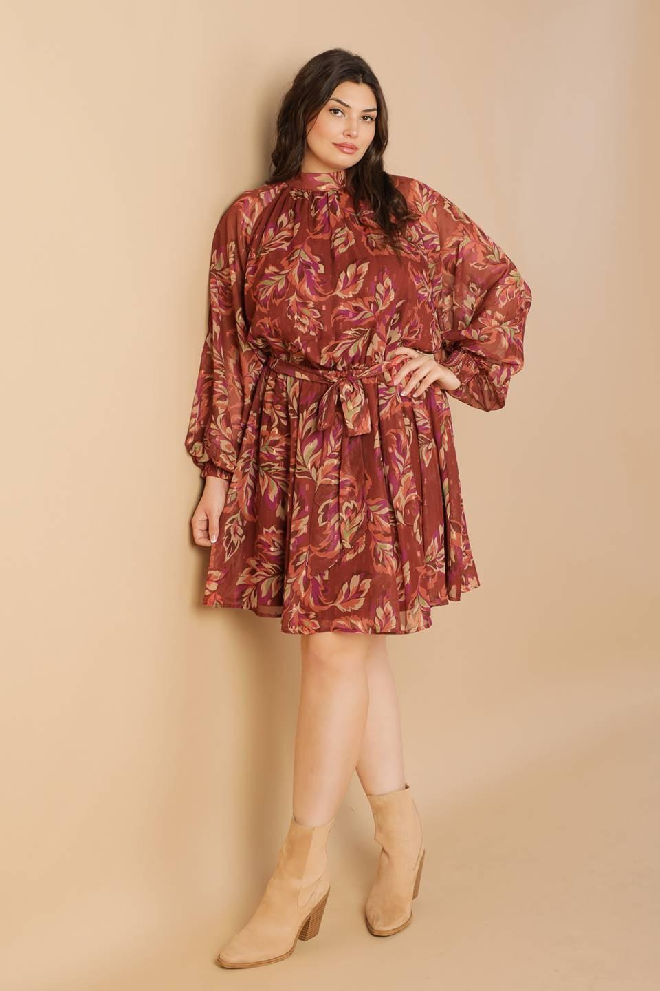 FLYING TOMATO ARTISTIC ESSENCE WOVEN MINI DRESS