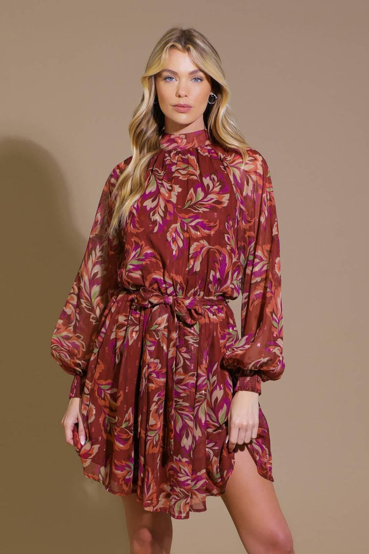 FLYING TOMATO ARTISTIC ESSENCE WOVEN MINI DRESS