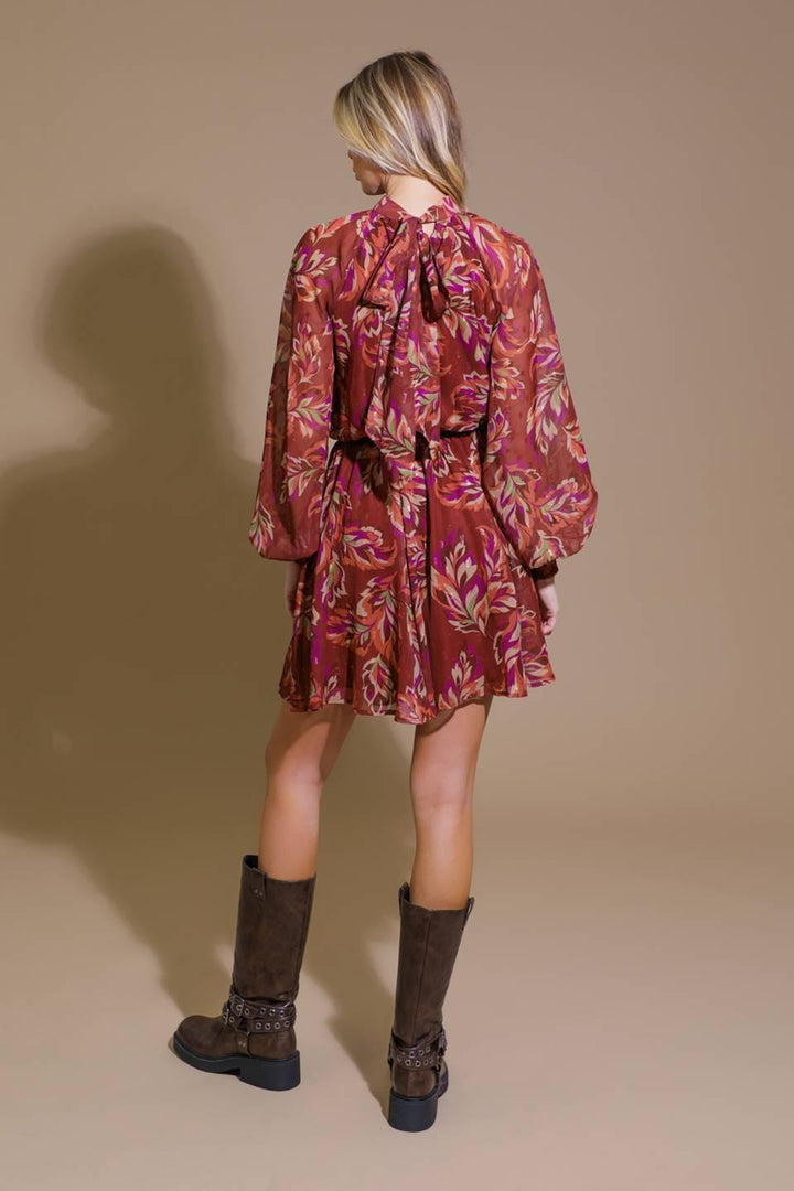 FLYING TOMATO ARTISTIC ESSENCE WOVEN MINI DRESS