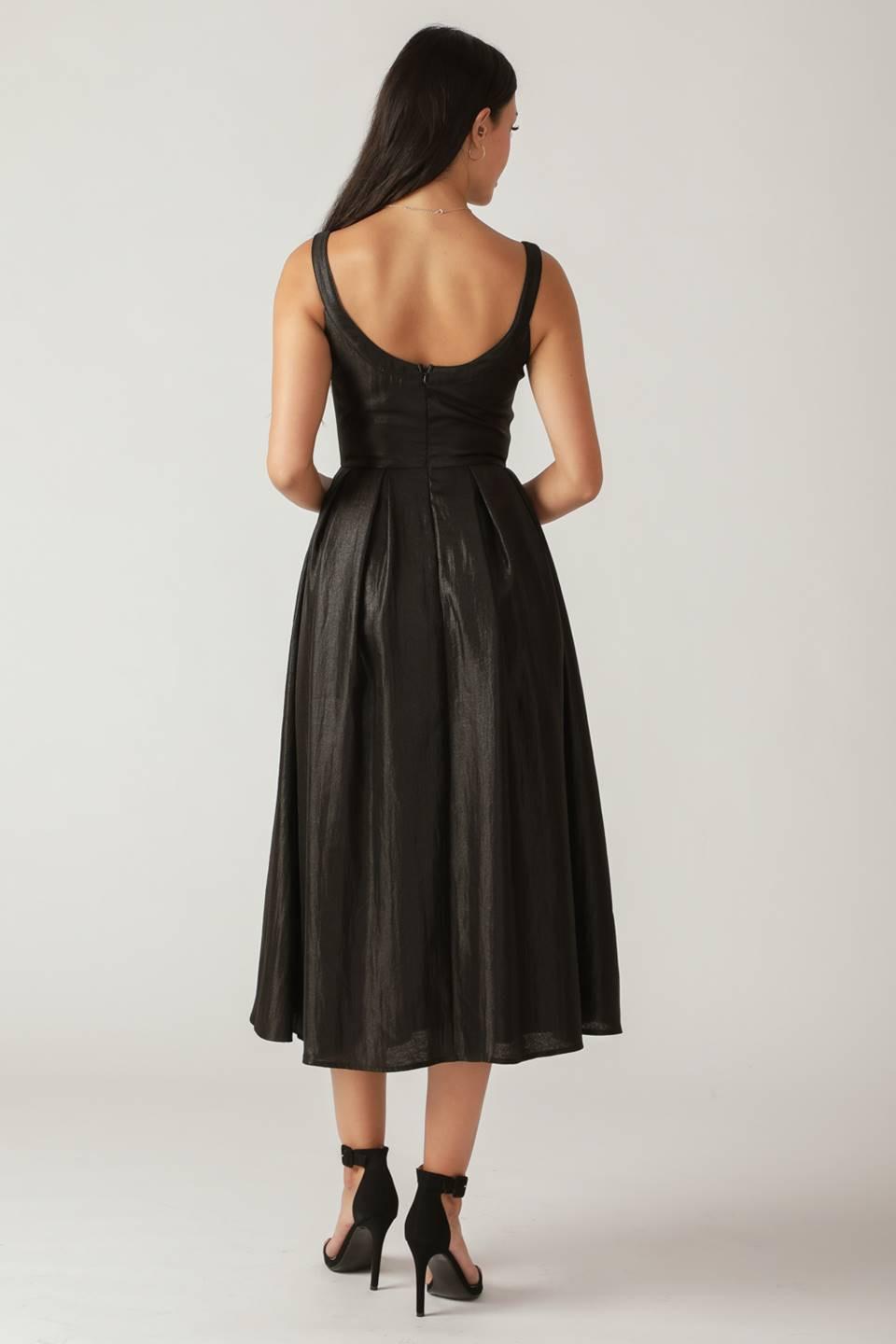 FLYING TOMATO FLUTTERING FIELDS WOVEN MIDI DRESS