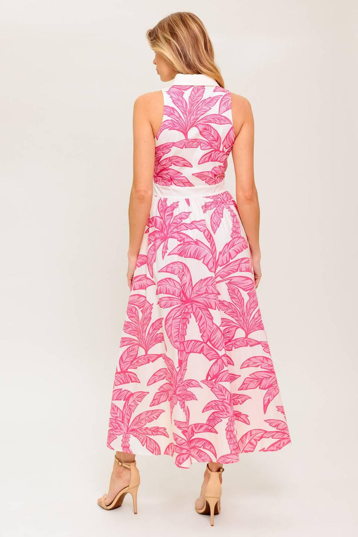 Flying Tomato WHISPER IN BLOOM WOVEN MIDI DRESS