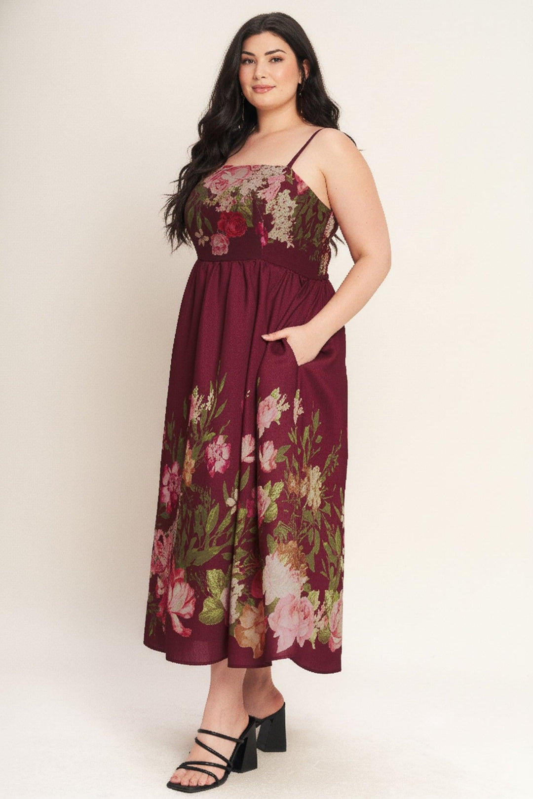 Flying Tomato SECRET GARDEN ROMANCE WOVEN ANKLE DRESS