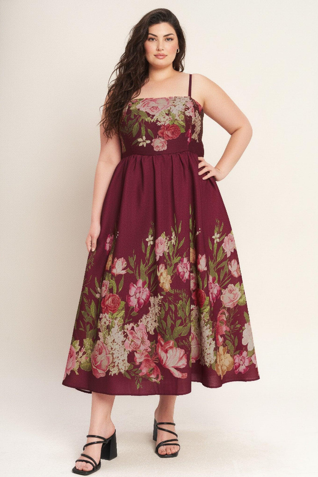 Flying Tomato SECRET GARDEN ROMANCE WOVEN ANKLE DRESS