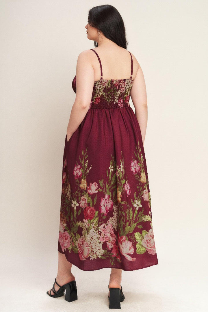Flying Tomato SECRET GARDEN ROMANCE WOVEN ANKLE DRESS