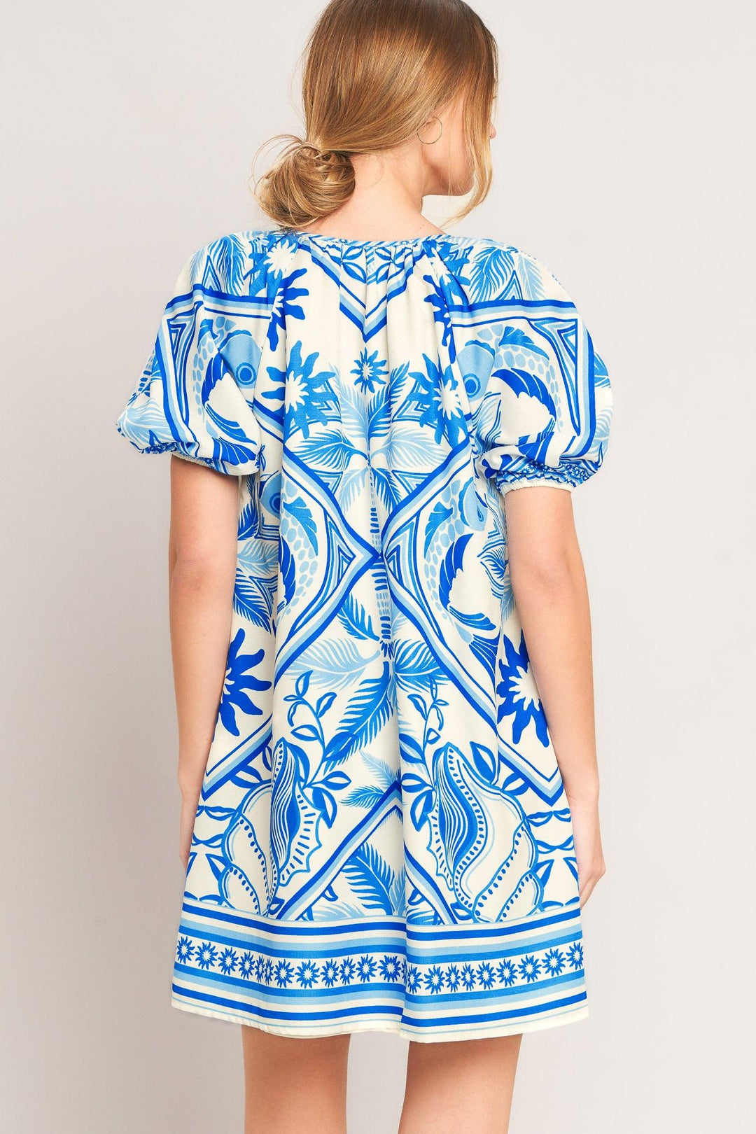 FLYING TOMATO BLUE LAGOON RESORT WOVEN MINI DRESS