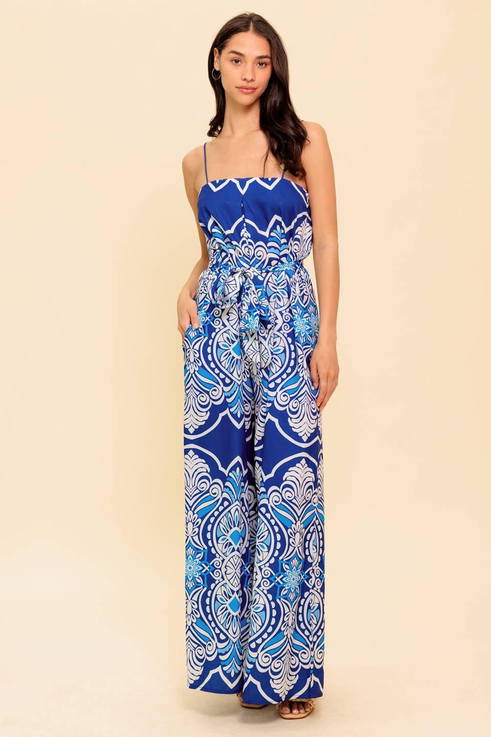 Flying Tomato HIT THE BREEZE WOVEN JUMPSUIT
