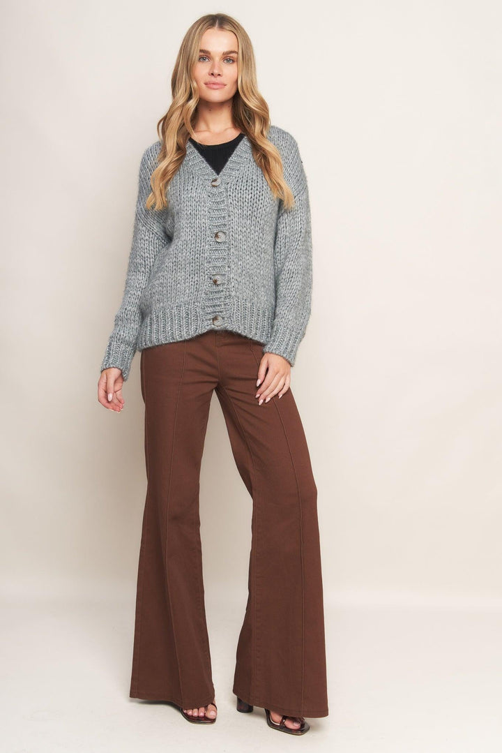 FLYING TOMATO WEEKEND WARMTH SWEATER KNIT CARDIGAN