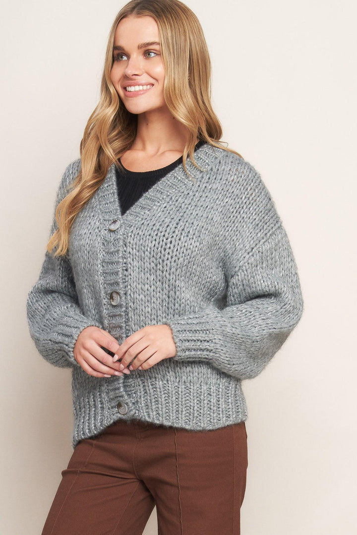 FLYING TOMATO WEEKEND WARMTH SWEATER KNIT CARDIGAN