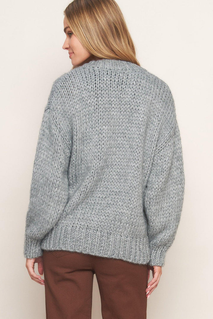 FLYING TOMATO WEEKEND WARMTH SWEATER KNIT CARDIGAN