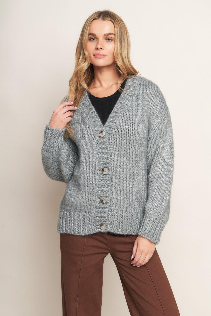 FLYING TOMATO WEEKEND WARMTH SWEATER KNIT CARDIGAN