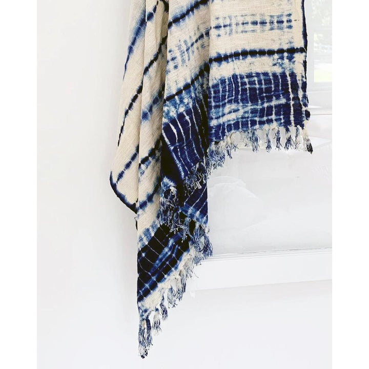 Indigo Shibori Throw - Spine