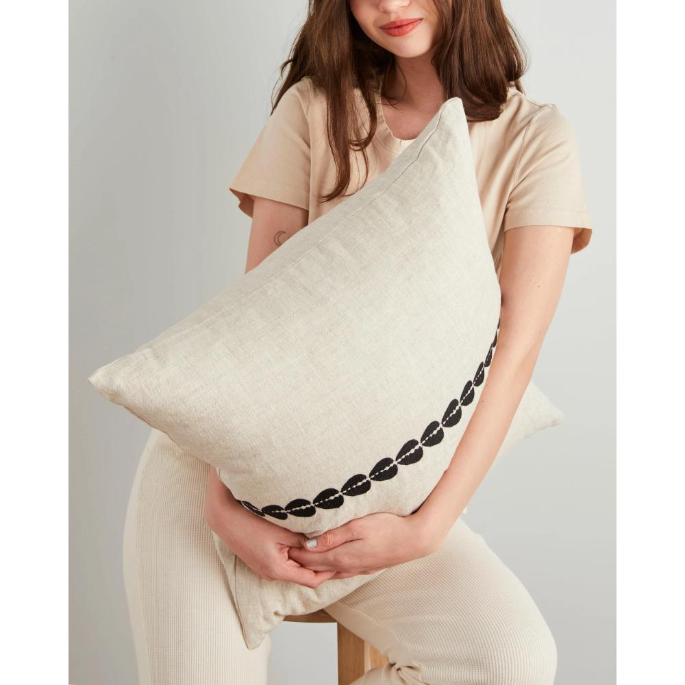 Cowrie Shell Pillow - Natural