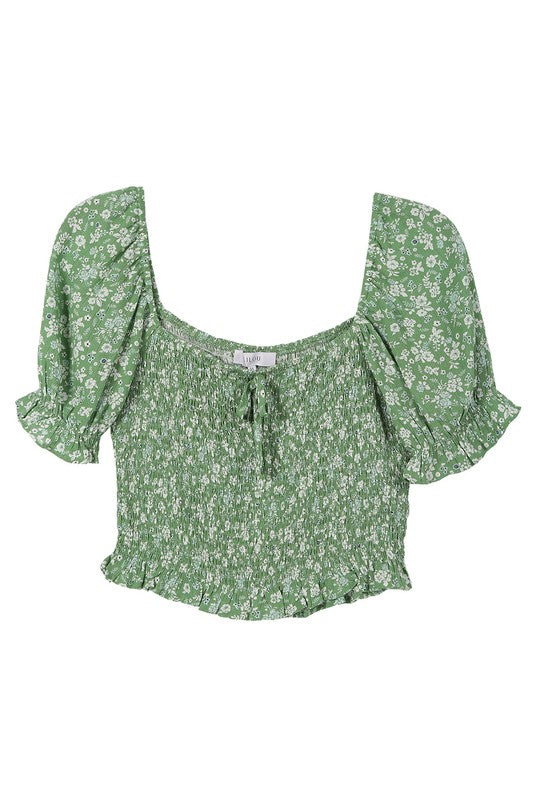 SS smocked top - Boho Soho