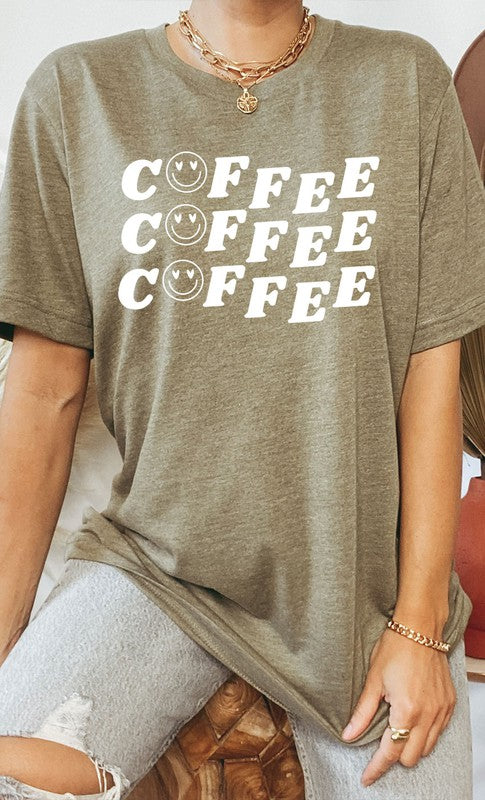 Smiley Coffee Graphic Tee