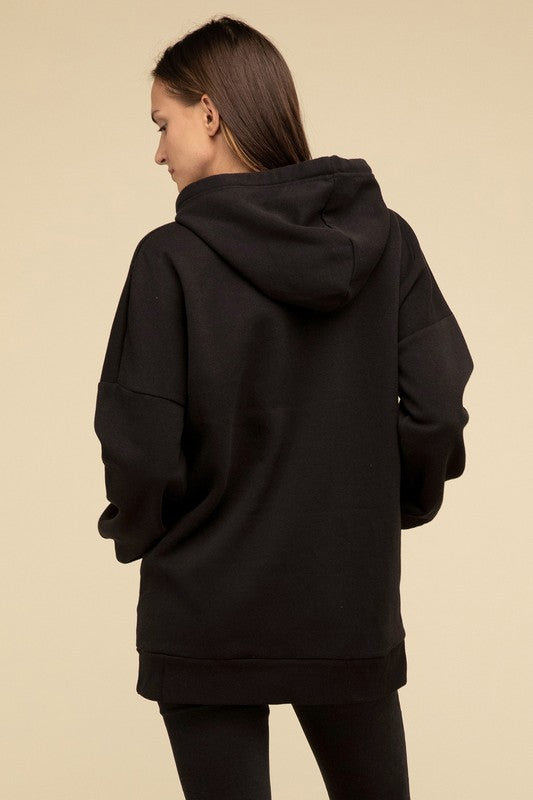 Zenana Oversized Hoodie Longline Sweatshirt