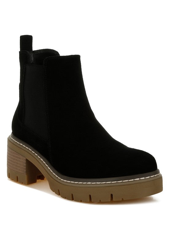 Rag Company Vostok Suede Chunky Chelsea Boots