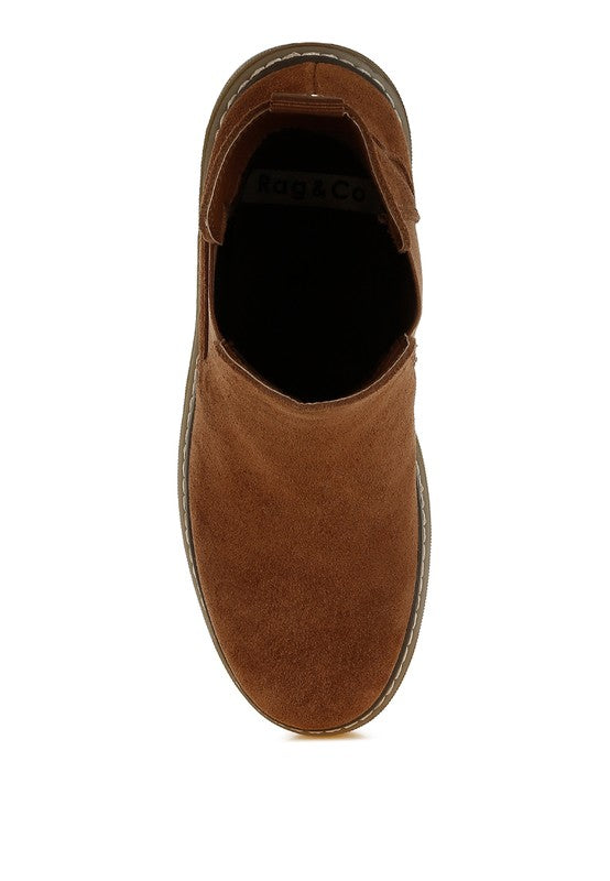 Rag Company Vostok Suede Chunky Chelsea Boots