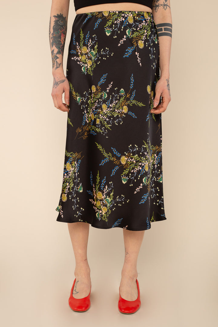 Gabriella Floral Satin Skirt