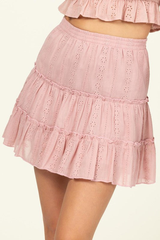 HYFVE Forever Classy High Waist Tiered Mini Skirt