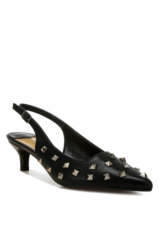 London Rag Hegron Stud Embellished Kitten Heels