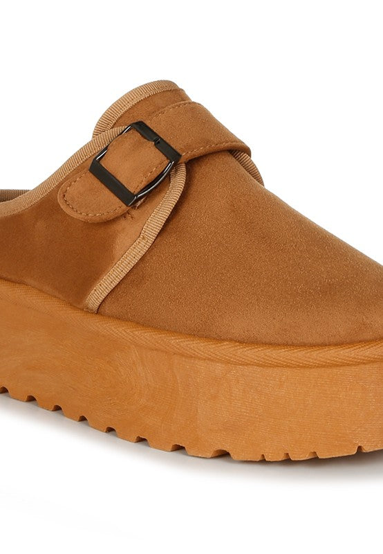 London Rag Ryeson Buckle Strap Platform Classic Slip-On