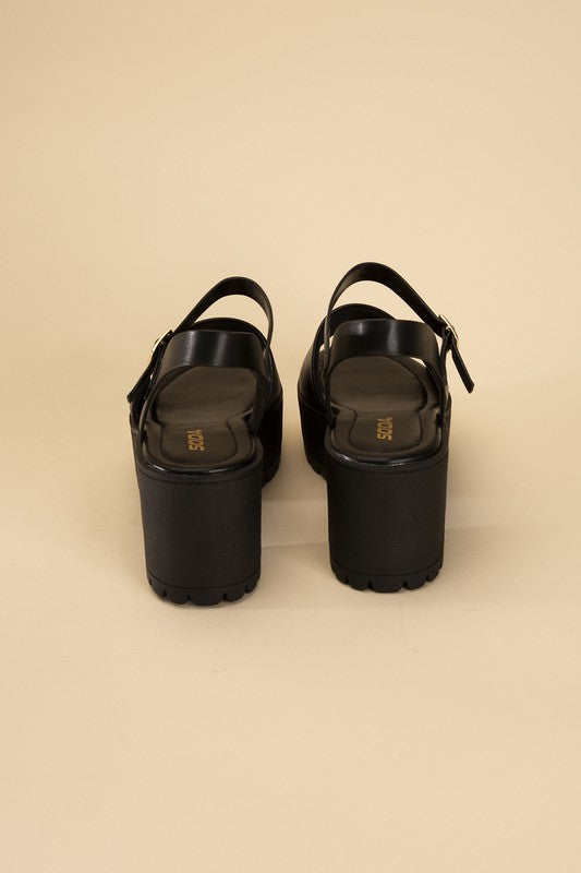 SODA STACIE Chunky Platform Sandals