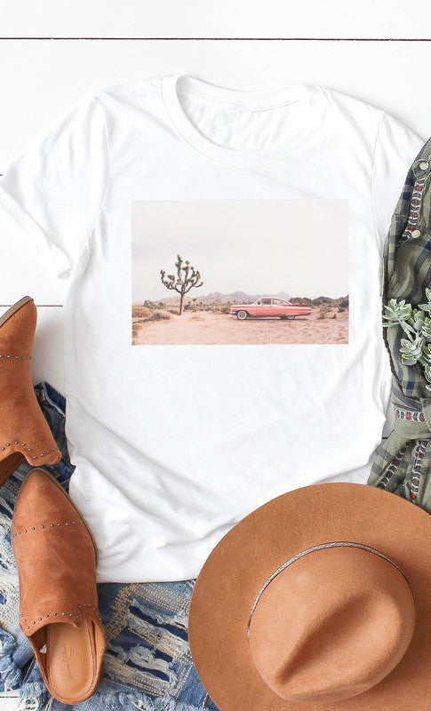 Desert Car Scene Graphic Tee