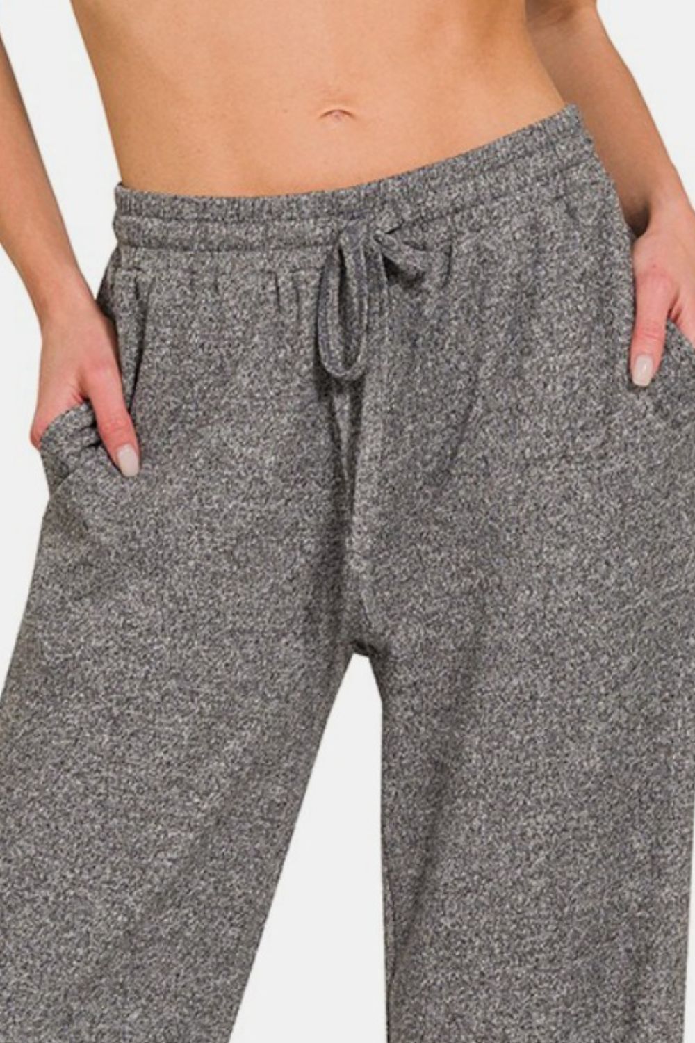 Zenana Drawstring Wide Leg Comfy Pants with Side Pockets