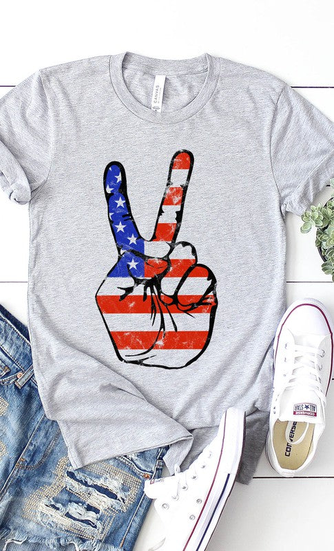 American Peace Sign Graphic Tee