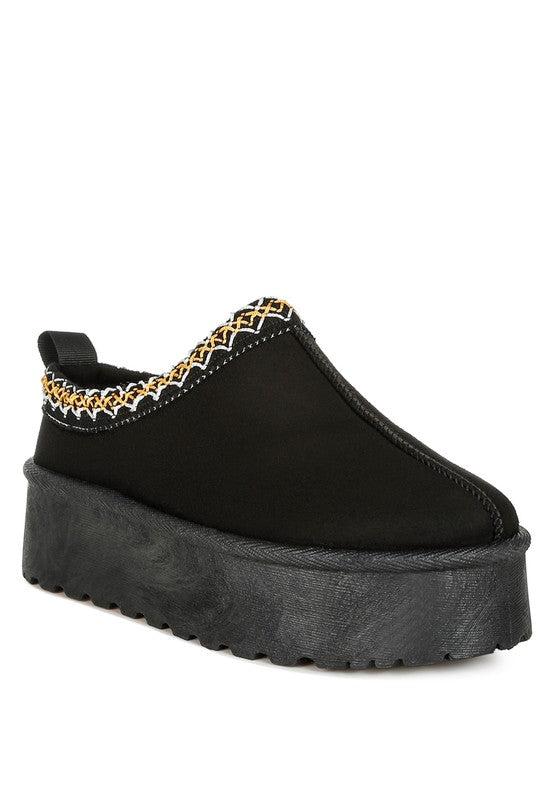 London Rag Jesters Embroidered Platform Classic Slip-On