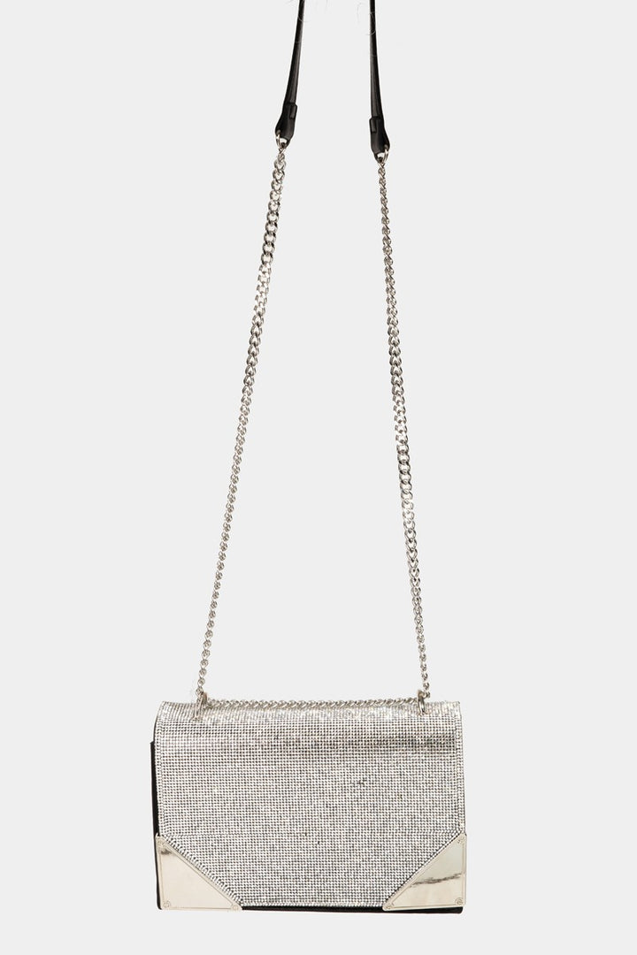 Fame Rhinestone Studded Rectangle Crossbody Bag - Boho Soho
