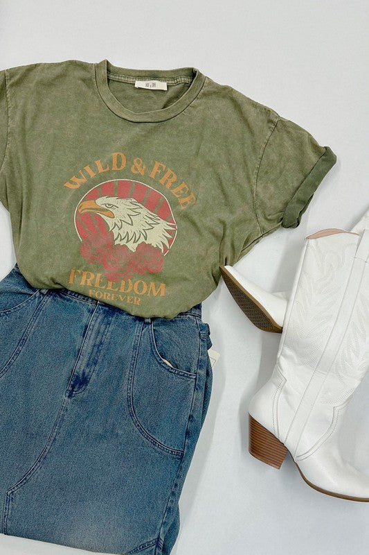 Jade by Jane Wild & Free Washed Graphic Tee