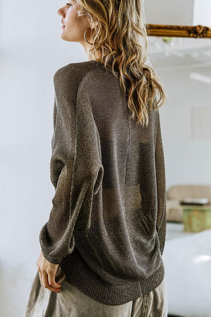 Flying Tomato HERE GOES NOTHING SWEATER TOP