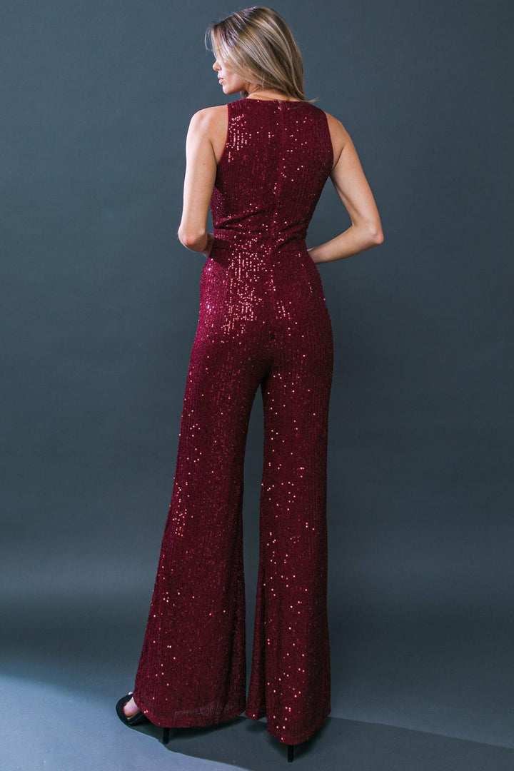 FLYING TOMATO DIVINE WANDERINGS SEQUIN JUMPSUIT