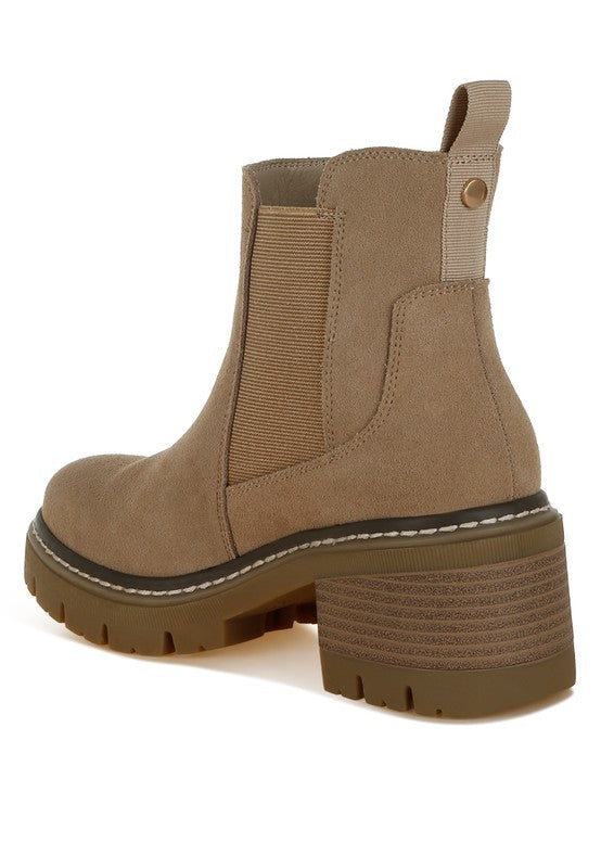 Rag Company Vostok Suede Chunky Chelsea Boots