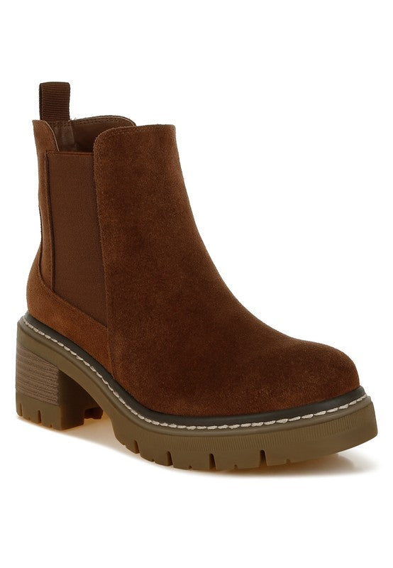 Rag Company Vostok Suede Chunky Chelsea Boots