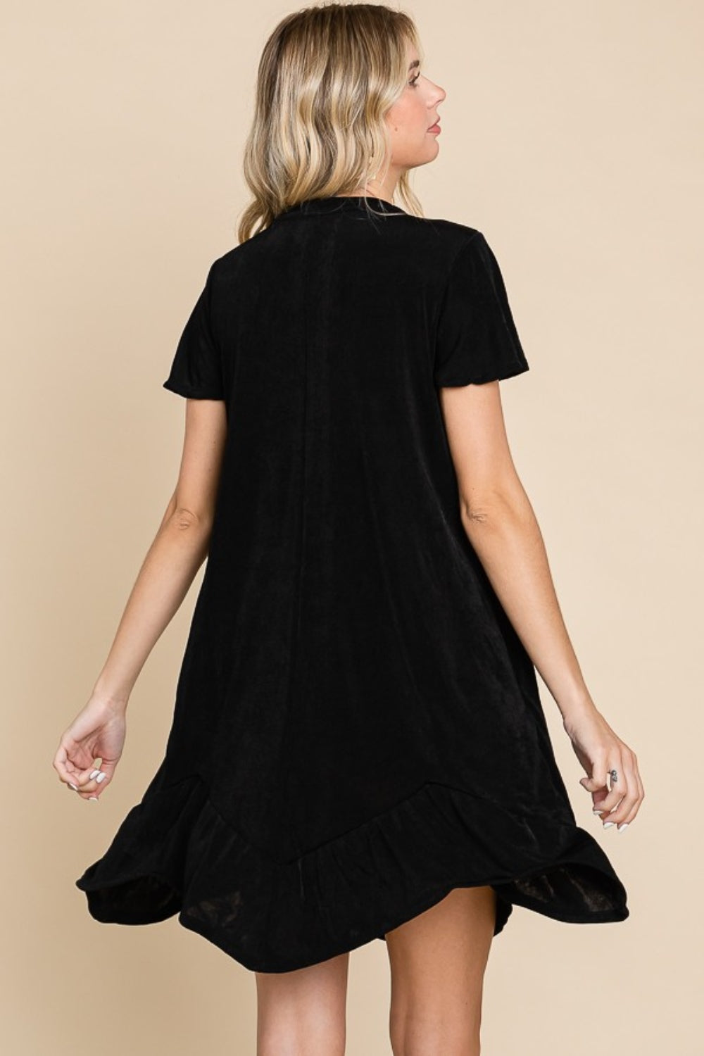 Culture Code Notched Short Sleeve Dress